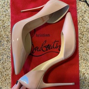 Christian Louboutin Iriza 100mm Nude Patent 39.5
